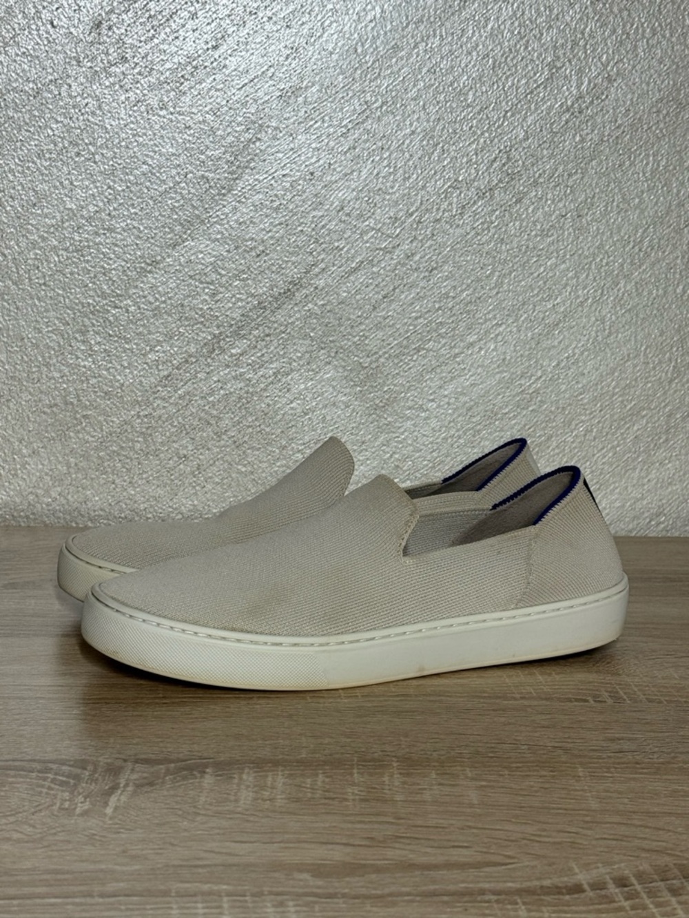 Rothy's The Original Slip On Sneakers in the sand knit colorway Size 9.5